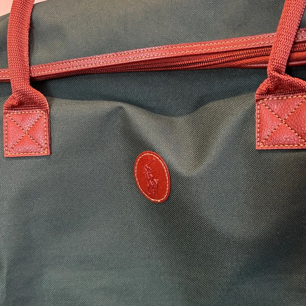 Vintage Polo Ralph Lauren Canvas Weekender Travel Bag Structured Satchel